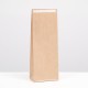 Пакет крафт бумажный фасовочный, прямоугольное дно, с клеевой лентой 12*8*33 см