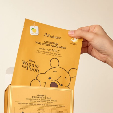 JMSolution Маска тканевая для лица с юдзу Disney collection vital citrus junos mask, 1 шт.