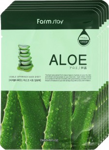 FarmStay Тканевая маска для лица с алоэ Visible Difference Mask Sheet Aloe