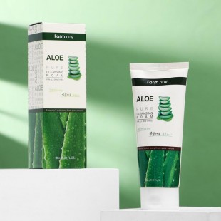 FarmStay Очищающая пенка для лица с алоэ Aloe Pure Cleansing Foam