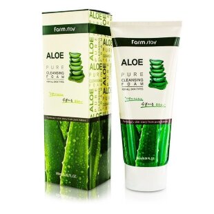 FarmStay Очищающая пенка для лица с алоэ Aloe Pure Cleansing Foam