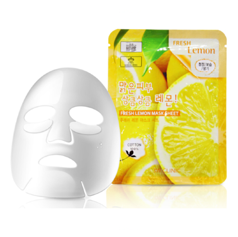 3W Clinic Тканевая маска для лица с лимоном Fresh Lemon Mask