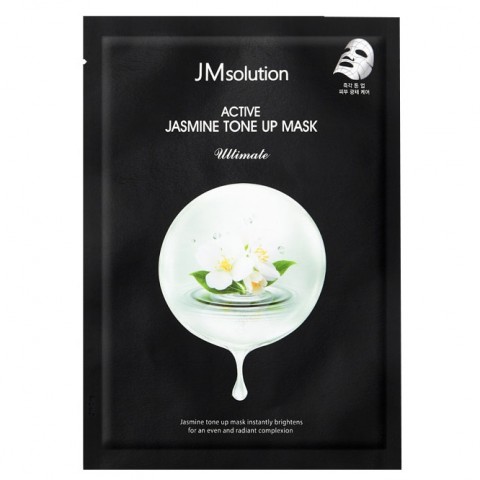 JMsolution Выравнивающая тон тканевая маска с жасмином Active Jasmin Tone-Up Mask