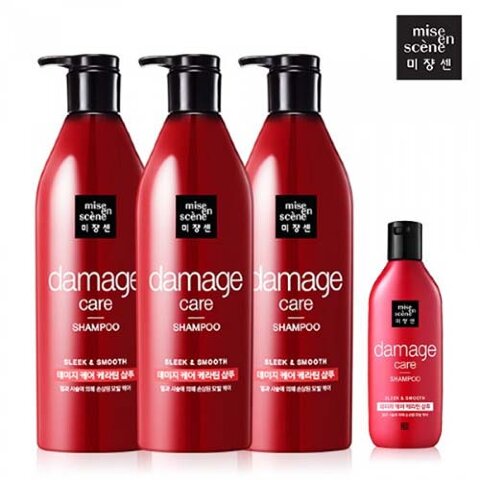 Mise en Scene Восстанавливающий шампунь для поврежденных волос Damage Care Sleek and Smooth, 140 мл.