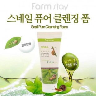 FarmStay Очищающая пенка для лица с муцином улитки Snail Pure Cleansing Foam