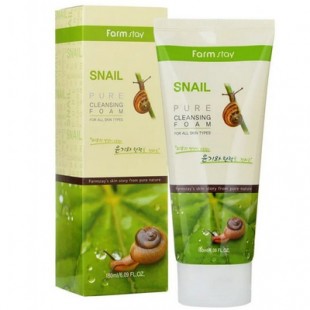 FarmStay Очищающая пенка для лица с муцином улитки Snail Pure Cleansing Foam