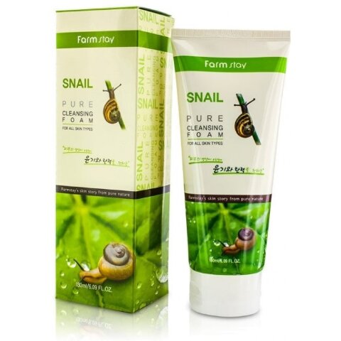 FarmStay Очищающая пенка для лица с муцином улитки Snail Pure Cleansing Foam