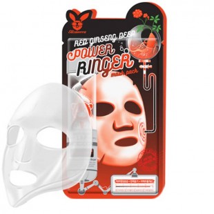 Elizavecca Тканевая маска для лица с красным женьшенем Red Ginseng Deep Power Ringer Mask Pack