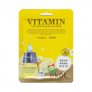 Ekel Увлажняющая тканевая маска для лица с витамином c Vitamin Ultra Hydrating Essence Mask