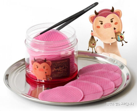 Elizaveccа Очищающие пилинг пэды с вином Hell-Pore Perfect Wine Sparkling Peeling Pad