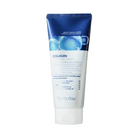 FarmStay Глубоко очищающая пенка для лица с коллагеном Collagen Water Full Moist Deep Cleansing Foam