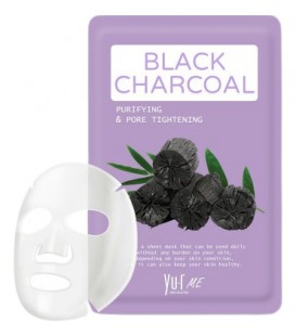 YU.R ME Тканевая маска для лица с экстрактом угля Black Charcoal Sheet Mask