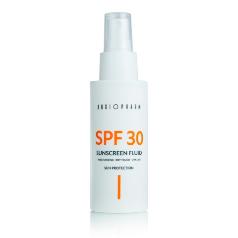 АНГИОФАРМ Солнцезащитный флюид ANGIOPHARM SUNSCREEN FLUID SPF 30, 100 мл.