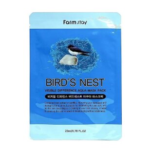 FarmStay Тканевая маска для лица с ласточкиным гнездом Visible Difference Bird's Nest Aqua Mask Pack