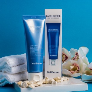 WellDerma Увлажняющая пенка для умывания Earth Marine Moist Foam Cleanser