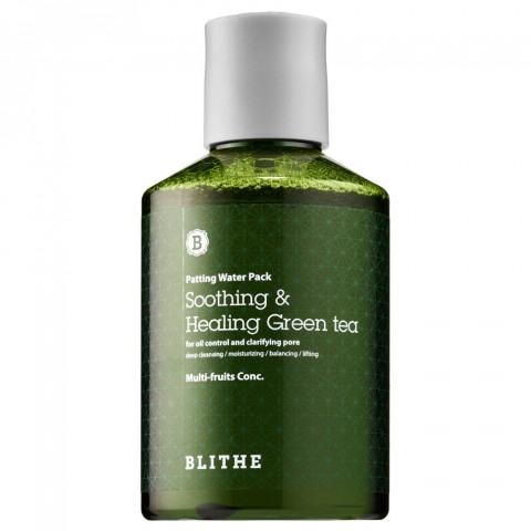 Успокаивающая сплэш-маска для восстановления BLITHE «Смягчающий и заживляющий Зеленый Чай» Soothing&Healing Green Tea Splash Mask, 150 мл.