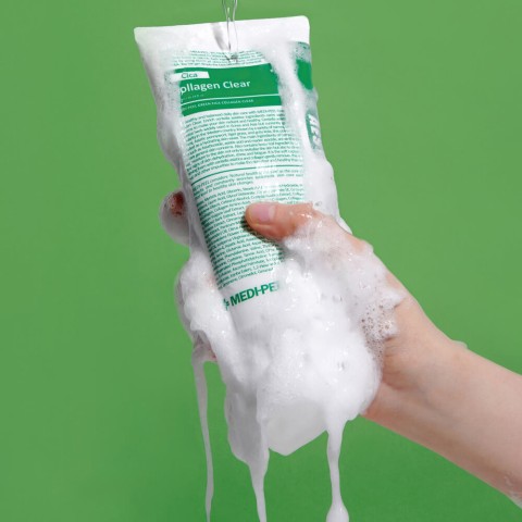 MEDI-PEEL Успокаивающая очищающая пенка центеллой и коллагеном Green Cica Collagen Clear, 300 мл.