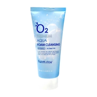 FARMSTAY Разглаживающая кислородная пенка для очищения лица O2 Premium Aqua Foam Cleansing, 100 мл