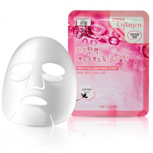 3W Clinic Тканевая маска для лица с коллагеном Fresh Collagen Mask Sheet