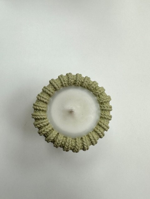 BE HAPPY Ароматическая соевая свеча ручной работы «Вязаный мешочек»