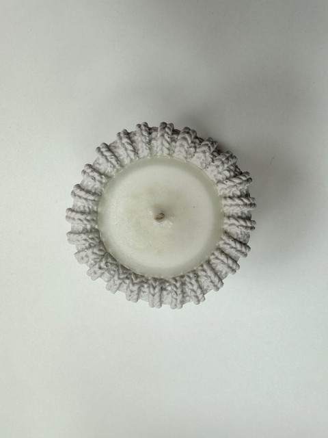 BE HAPPY Ароматическая соевая свеча ручной работы «Вязаный мешочек»