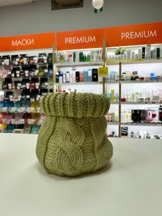 BE HAPPY Ароматическая соевая свеча ручной работы «Вязаный мешочек»