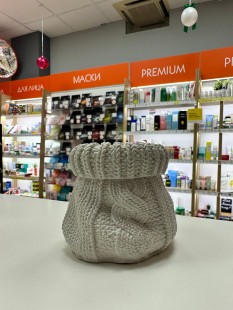 BE HAPPY Ароматическая соевая свеча ручной работы «Вязаный мешочек»