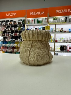 BE HAPPY Ароматическая соевая свеча ручной работы «Вязаный мешочек»