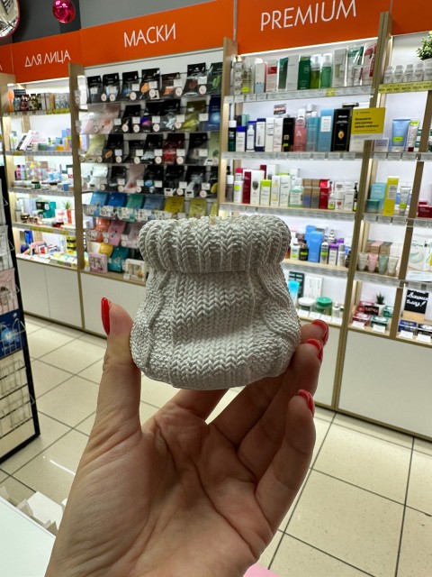 BE HAPPY Ароматическая соевая свеча ручной работы «Вязаный мешочек»