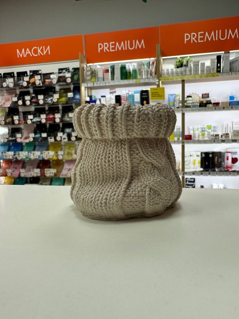 BE HAPPY Ароматическая соевая свеча ручной работы «Вязаный мешочек»