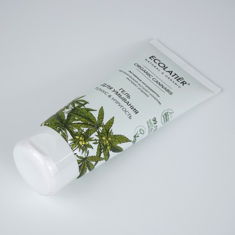 ECOLATIER GREEN Гель для умывания Серия Organic CANNABIS тонус & упругость, 100 мл