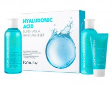 FARMSTAY Набор средств по уходу за кожей с гиалуроновой кислотой Hyaluronic Acid Super Aqua Skin Care 3 Set 
