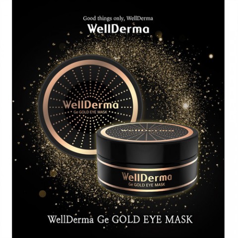 WellDerma Патчи для глаз от морщин с золотом  GE GOLD EYE MASK 