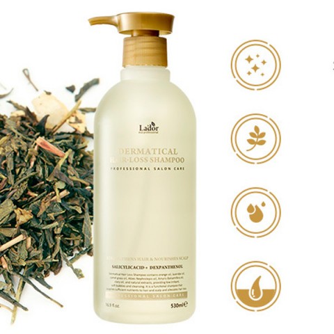 Lador Бессульфатный шампунь против выпадения волос с аминокислотами Dermatical Hair Loss Shampoo, 530 мл.