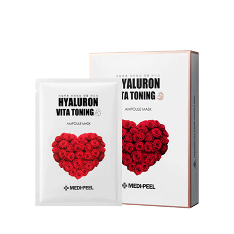 MEDI-PEEL Тонизирующая пептидная ампульная маска Hyaluron Vita Toning Ampoule Mask, 30 мл