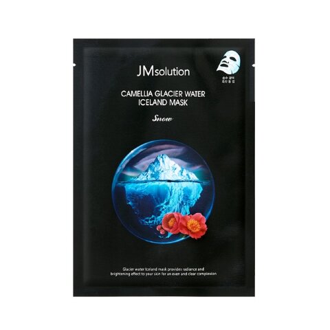 JMsolution Тканевая маска для лица тонизирующая Camellia Glacier Water Iceland Mask Snow