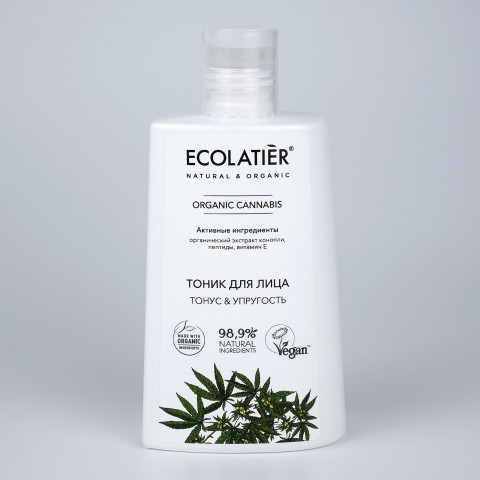 ECOLATIER GREEN Тоник для лица Серия Organic CANNABIS тонус & упругость, 250 мл