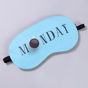 ONLITOP Маска для сна с гелевым вкладышем «MONDAY», 19 × 10 см, резинка одинарная, цвет голубой