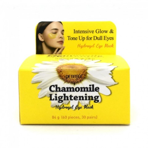 Petitfe Гидрогелевые успокаивающие патчи с ромашкой Chamomile Lightening Hydrogel Eye Patch, 60 шт.