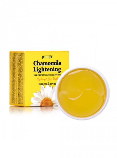 Petitfe Гидрогелевые успокаивающие патчи с ромашкой Chamomile Lightening Hydrogel Eye Patch, 60 шт.