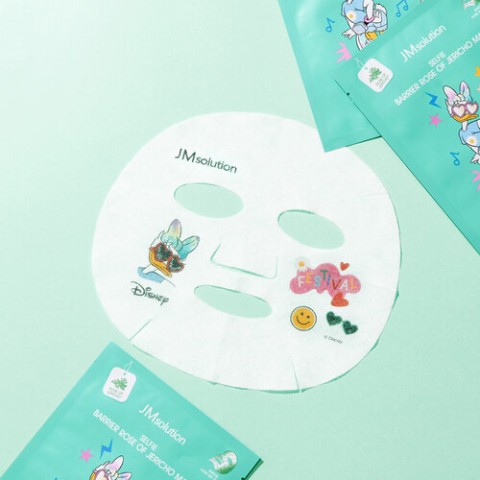 JMSolution Маска тканевая увлажняющая с розой иерихона Disney collection Selfie Barrier Rose Of Jericho Mask, 1 шт.