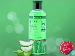 FarmStay Увлажняющий тонер для снятия раздражения кожи лица с алоэ Aloe Visible Difference Fresh Toner