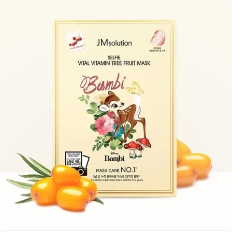 JMSolution Маска тканевая с облепихой Disney collection selfie vital vitamin tree fruit mask, 1 шт.