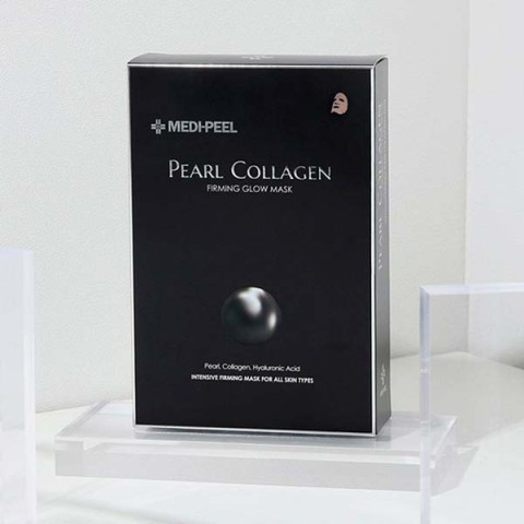 MEDI-PEEL Разглаживающая тканевая маска с жемчугом и коллагеном Pearl Collagen Firming Glow Mask, 25 мл