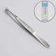 TNL Пинцет прямой/скошенный, узкий, 9 см, на блистере, цвет серебристый