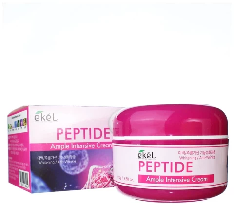 В ПОДАРОЧНОЙ УПАКОВКЕ+ПЕЧЕНЬЕ С ПРЕДСКАЗАНИЕМ ИЛИ КОНФЕТОЙ EKEL Крем для лица с пептидами ампульный восстанавливающий Ample Intensive Cream Peptide, 100 мл