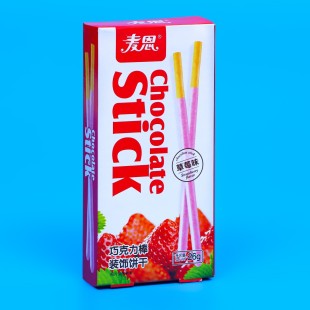 Палочки печенья покрытые шоколадом со вкусом клубники, 26 г