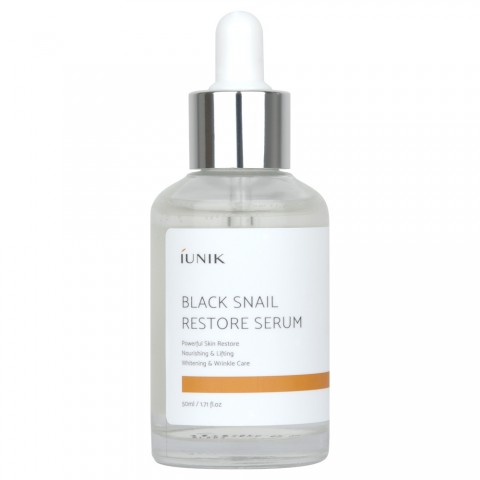 Восстанавливающая сыворотка iUnik с муцином чёрной улитки Black Snail Restore Serum,15 мл.
