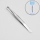 TNL Пинцет для бровей прямой, узкий, 8,5 см, на блистере, цвет серебристый