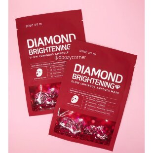Some By Mi Осветляющая маска для лица тканевая Diamond Brightening Glow Luminous Ampoule Mask